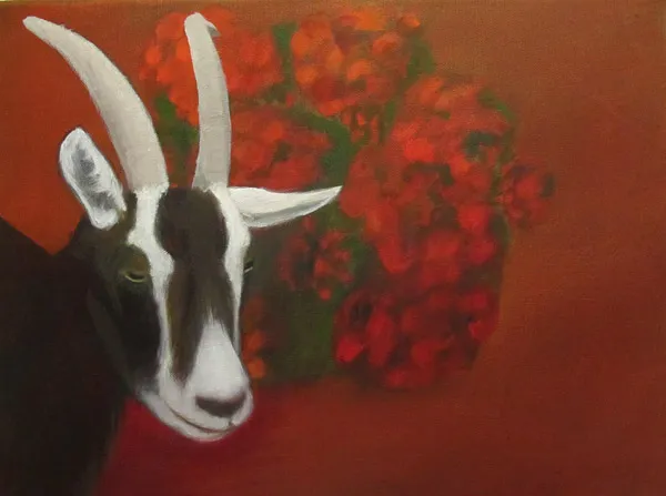 Geissen / Sagenwesen, Werk 17 von 33, 30 × 40 cm — Pia Schläppi