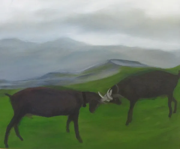 Geissen / Sagenwesen, Werk 9 von 33, 48 × 57 cm — Pia Schläppi