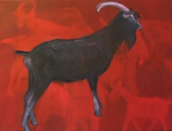 Geissen / Sagenwesen, Werk 6 von 33, 30 × 40 cm — Pia Schläppi
