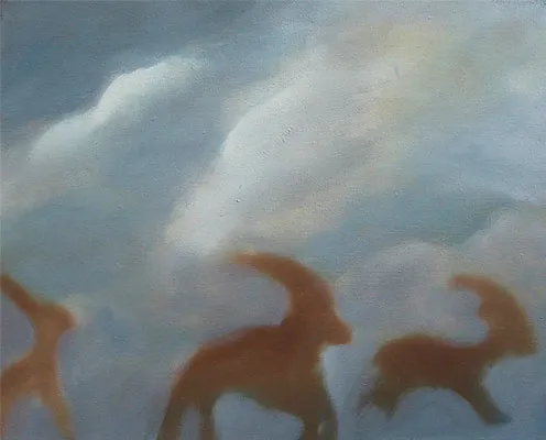 Geissen / Sagenwesen, Werk 19 von 33, 30 × 40 cm — Pia Schläppi