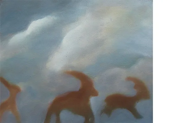 Geissen / Sagenwesen, Werk 19 von 33, 30 × 40 cm — Pia Schläppi